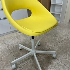 ★リユースのサカイ高崎店★TJ13260  椅子 黄色 H41.5×D43.5×W56.5 クリーニング済みの画像