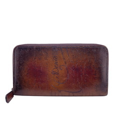 ベルルッティ Berluti 長財布 カリグラフィ ラウンドファスナー ブラウンの画像