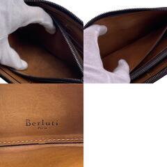 ベルルッティ Berluti 長財布 カリグラフィ ラウンドファスナー ブラウンの画像