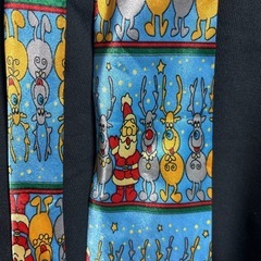 クリスマス　サンタとトナカイ　ネクタイ　中古品の画像