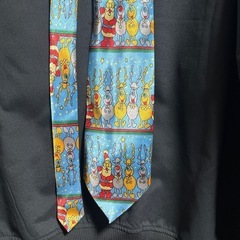クリスマス　サンタとトナカイ　ネクタイ　中古品の画像