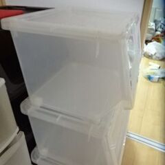 クリアーケース　３段少し横幅広いの画像