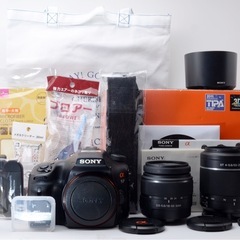 美品！SONY α57★スマホ転送★Wズームレンズキット★S数少★すぐ使える  1ヶ月動作補償あり！ 安心のゆうパック代引き発送！ 送料、代引き手数料無料！の画像