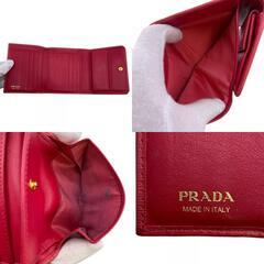 プラダ PRADA 三つ折り財布 1MH176 ピンクの画像