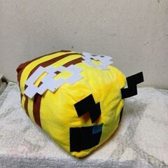 マインクラフト　特大抱き枕＆オオカミ＆ハチぬいぐるみマインクラフトの画像