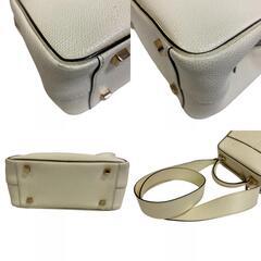 ヴァレクストラ Valextra ショルダーバッグ セリエエッセミニ 2way ハンドバッグ ホワイトの画像