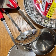 新品 やかん【茶漉し付き】　キッチンツール　餅焼き網  合計8点の画像