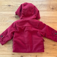 赤いダッフルコート 90cm の画像