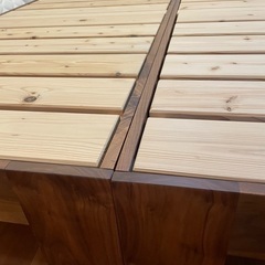 ベッドフレーム　シングル二つ　バラ売り可　連結可の画像