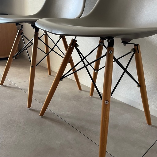 イームズ　リプロダクトチェア　2脚　グレー