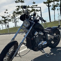 スティード400 ホンダ　ロングフォーク化　アメリカンバイクの画像