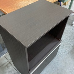 【来店歓迎】【kj202】ニトリ レンジボード  キッチンボード　ブラウン レンジ台 炊飯器　キッチン収納　検)一人暮らし　ファミリー　冷蔵庫　洗濯機　オフィス　事務　テーブル　ラック　収納　家具　ソファ ダイニング 食器棚 キッチンの画像