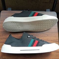 新品 25.5cm メンズ スニーカー ブラック 厚底 シューズ 普段着 識別番号:【N526-S】の画像