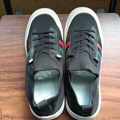 新品 25.5cm メンズ スニーカー ブラック 厚底 シューズ 普段着 識別番号:【N526-S】の画像