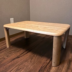 折りたたみローテーブル　木目の画像