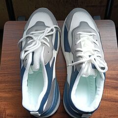 新品 26cm メンズ スニーカー ホワイト 厚底 シューズ 普段着 識別番号:【N527-S】の画像