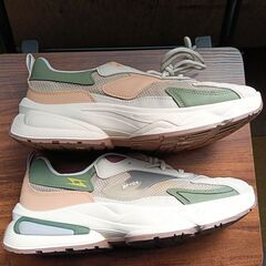 新品 25cm メンズ スニーカー グレー 厚底 シューズ 識別番号:【N528-S】の画像