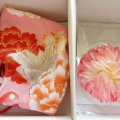 七五三　3歳女の子ピンクお着物9点セットの画像