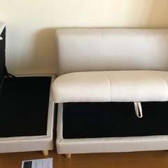 コンパクトソファ　ベージュの画像