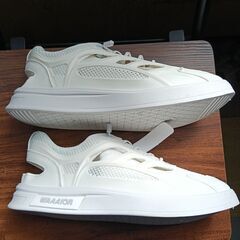 新品 26cm メンズ スニーカー ホワイト 厚底 シューズ 普段着 識別番号:【N532-S】の画像