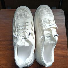 新品 26cm メンズ スニーカー ホワイト 厚底 シューズ 普段着 識別番号:【N532-S】の画像
