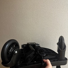  Rozally 【保育士が監修】 ベビーカーステップ バギー サドル付き 座れる ふたり乗り 二人乗りボード ブラックの画像