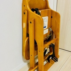 木製ベビーチェア　折りたたみの画像
