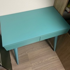 Francfranc フランフランターコイズブルーアウナデスクの画像