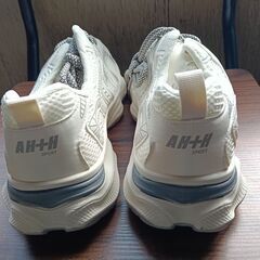 新品 26.5cm メンズ スニーカー ホワイト 厚底 シューズ 普段着 識別番号:【N534-S】の画像