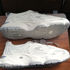 新品 26.5cm メンズ スニーカー ホワイト 厚底 シューズ 普段着 識別番号:【N534-S】の画像