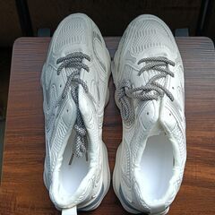 新品 26.5cm メンズ スニーカー ホワイト 厚底 シューズ 普段着 識別番号:【N534-S】の画像