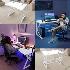 パソコンデスク⭐️ゲーミングデスク 幅100 人間工学 ワークデスク 省スペースの画像