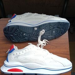 新品 26cm メンズ スニーカー ホワイト 厚底 シューズ 普段着 識別番号:【N535-S】の画像