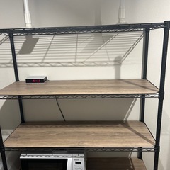 スチールラック 幅110cm 5段 ルミナスノワール 幅111×奥行41×高さ178.5cm NO1118-5の画像