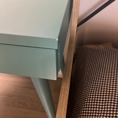 Francfranc フランフランターコイズブルーアウナデスクの画像