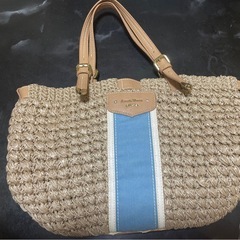 サマンサタバサ デニムアリッサ インディゴ カゴバッグの画像