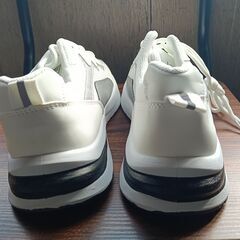 新品 26.5cm メンズ スニーカー ホワイト 厚底 シューズ 普段着 識別番号:【N537-S】の画像