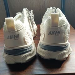 新品 25cm メンズ スニーカー ホワイト 厚底 男女兼用 シューズ 識別番号:【N538-S】の画像