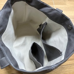 【ハンドメイド】帆布トートバッグ 肩がけ ダークグレー 1107新品未使用の画像