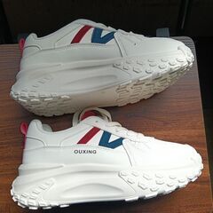 新品 24cm レディース スニーカー ホワイト シューズ 靴 カジュアル 厚底 識別番号:(939-Z)の画像