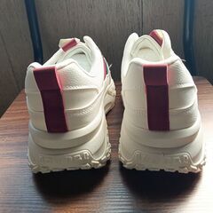 新品 24cm レディース スニーカー ホワイト シューズ 靴 カジュアル 厚底 識別番号:(939-Z)の画像