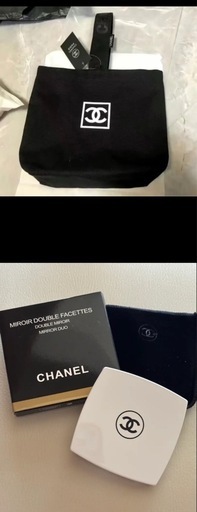 シャネルのバッグとミラーのセット