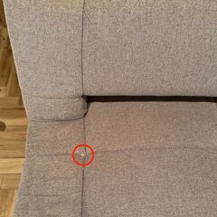 【無料】3人掛けグレーのソファの画像