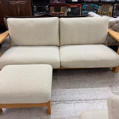 【愛品館 江戸川店 】ウッドフレーム クッション3Pソファ  KASHIWA（柏 木工）の画像