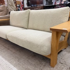 【愛品館 江戸川店 】ウッドフレーム クッション3Pソファ  KASHIWA（柏 木工）の画像