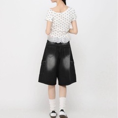 3.3 Field Trip ドット柄Tシャツ レースの画像