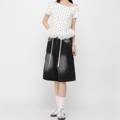 3.3 Field Trip ドット柄Tシャツ レースの画像