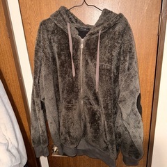 準美品 4Lですが縮んで3Lサイズ もふもふブルゾン 冬着 アウター パーカー ジャケット 大きいサイズ 男女兼用 ユニセックスの画像