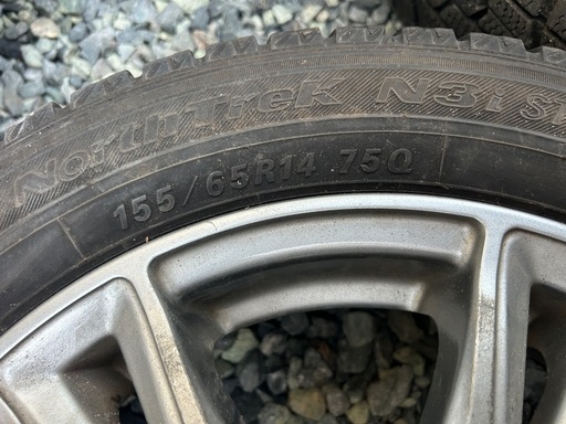 155/65R14アルミホイルセットスタッドレス