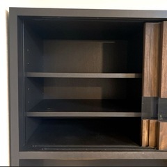 定価18万円　国産 河口家具製作所　食器棚　デザイン家具　モダン　無垢の画像